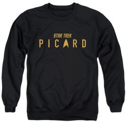 Star Trek Picard Picard Logo - Men's Crewneck Sweatshirt Men's Crewneck Sweatshirt Star Trek   
