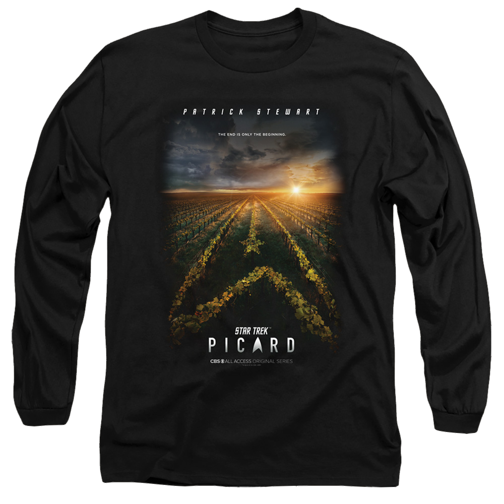 Star Trek Picard Picard Poster - Men's Long Sleeve T-Shirt Men's Long Sleeve T-Shirt Star Trek   
