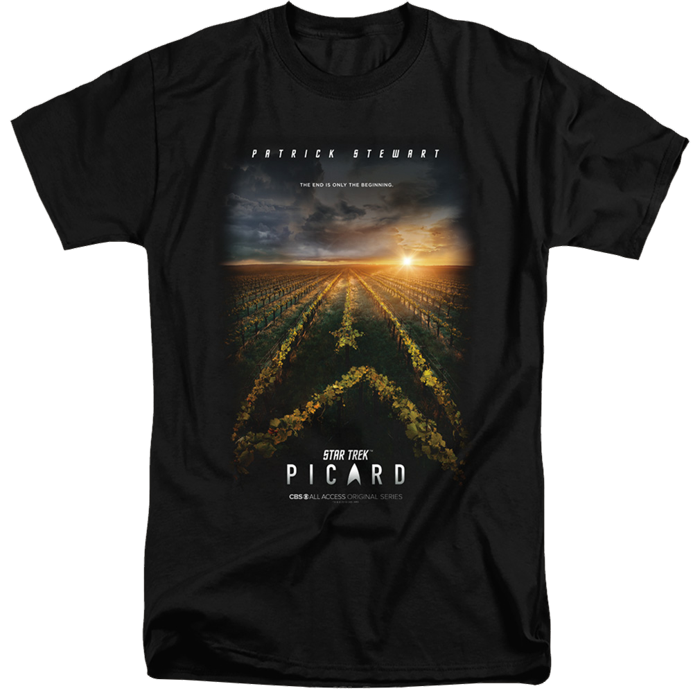 Star Trek Picard Picard Poster - Men's Tall Fit T-Shirt Men's Tall Fit T-Shirt Star Trek   