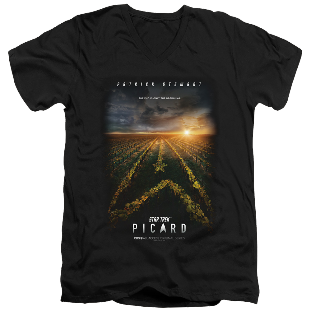 Star Trek Picard Picard Poster - Men's V-Neck T-Shirt Men's V-Neck T-Shirt Star Trek   