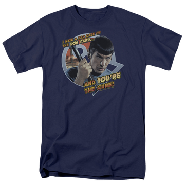 Navy men's regular fit t-shirt with Star Trek Pon Far graphic