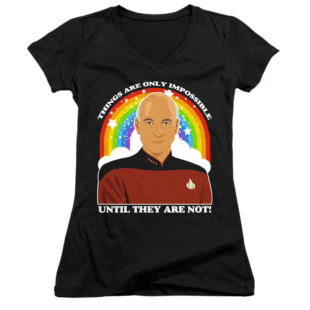 Star Trek The Next Generation Impossible - Juniors V-Neck T-Shirt Juniors V-Neck T-Shirt Star Trek   