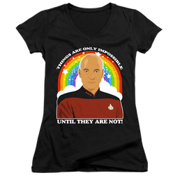 Star Trek The Next Generation Impossible - Juniors V-Neck T-Shirt Juniors V-Neck T-Shirt Star Trek   