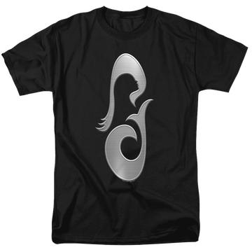 Black men's regular fit t-shirt with Star Trek Picard La Sirena Metal Icon graphic