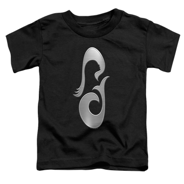 Black toddler t-shirt with Star Trek Picard La Sirena Metal Icon graphic