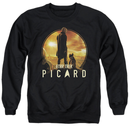 Star Trek Picard A Man And His Dog - Men's Crewneck Sweatshirt Men's Crewneck Sweatshirt Star Trek   