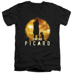 Star Trek Picard A Man And His Dog - Men's V-Neck T-Shirt Men's V-Neck T-Shirt Star Trek   