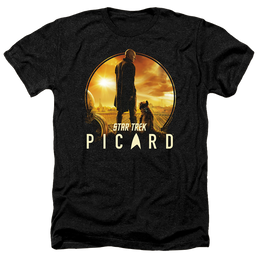 Star Trek Picard A Man And His Dog - Men's Heather T-Shirt Men's Heather T-Shirt Star Trek   