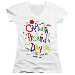Star Trek The Next Generation Picard Day - Juniors V-Neck T-Shirt Juniors V-Neck T-Shirt Star Trek   
