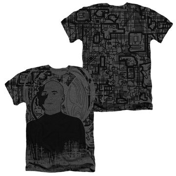 Star Trek The Next Generation Picard Borg men's all-over heather t-shirt