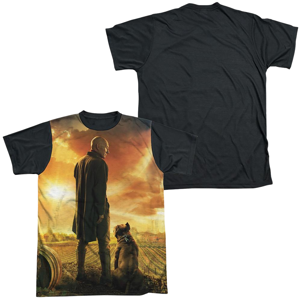 Star Trek Picard Picard Poster - Men's Black Back T-Shirt Men's Black Back T-Shirt Star Trek   