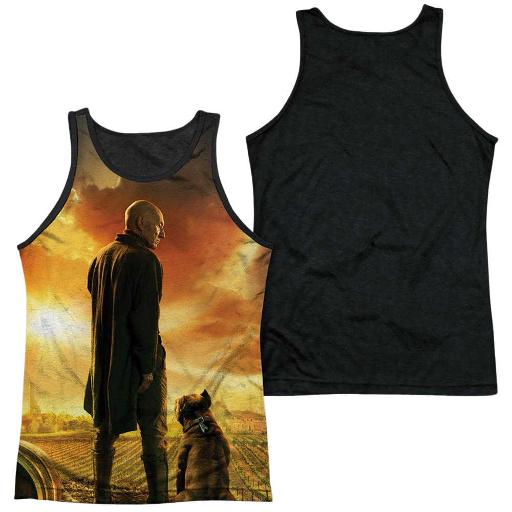 Star Trek Picard Picard Poster - Men's Black Back Tank Top Men's Black Back Tank Star Trek   