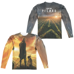 Star Trek Picard Picard Poster (Front/Back Print) - Men's All-Over Print Long Sleeve Men's All-Over Print Long Sleeve Star Trek   