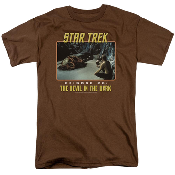 Coffee men's regular fit t-shirt with Star Trek The Original Series The Devil In The Dark graphic