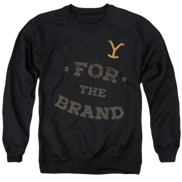 Black men's crewneck sweatshirt with Yellowstone graphic