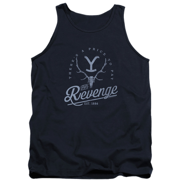 Navy men's tank with Yellowstone graphic