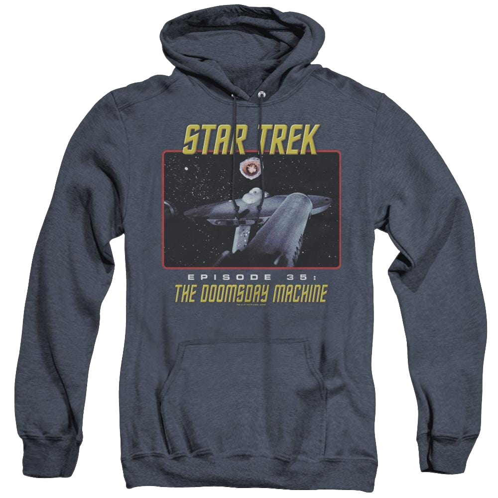 Star Trek The Original Series The Doomsday Machine - Heather Pullover Hoodie Heather Pullover Hoodie Star Trek   