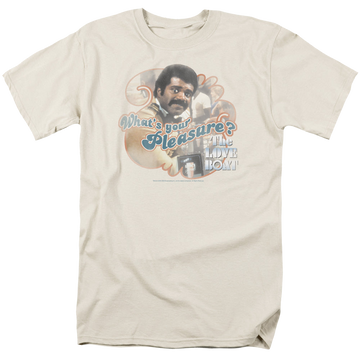 Cream men's regular fit t-shirt with The Love Boat Issac graphic