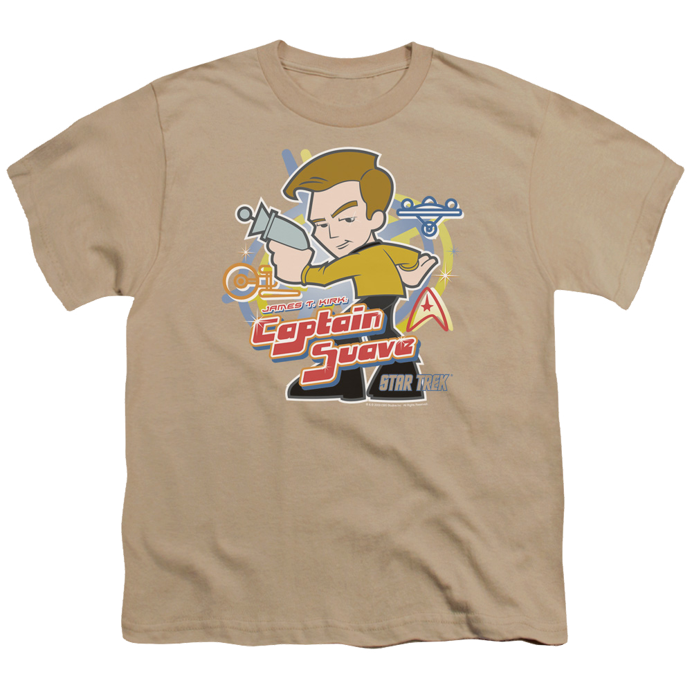 Star Trek The Original Series Captain Suave - Youth T-Shirt Youth T-Shirt (Ages 8-12) Star Trek   