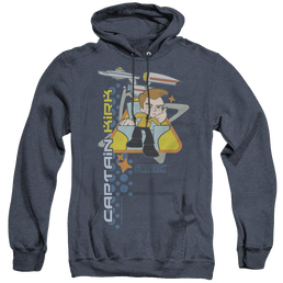 Star Trek The Original Series Captains Chair - Heather Pullover Hoodie Heather Pullover Hoodie Star Trek   