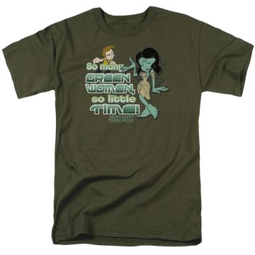 Military green men's regular fit t-shirt with Star Trek The Original Series I Need More Time graphic