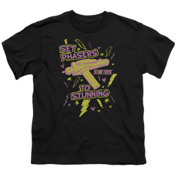 Star Trek The Original Series Set Phasers - Youth T-Shirt Youth T-Shirt (Ages 8-12) Star Trek   