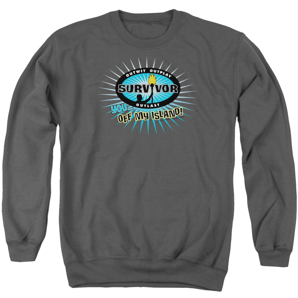 Survivor Off My Island - Men's Crewneck Sweatshirt Men's Crewneck Sweatshirt Survivor   