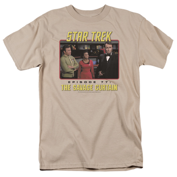 Sand men's regular fit t-shirt with Star Trek The Original Series The Savage Curtain graphic