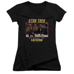 Star Trek Original Cats Paw Juniors V-Neck T-Shirt Juniors V-Neck T-Shirt Star Trek   