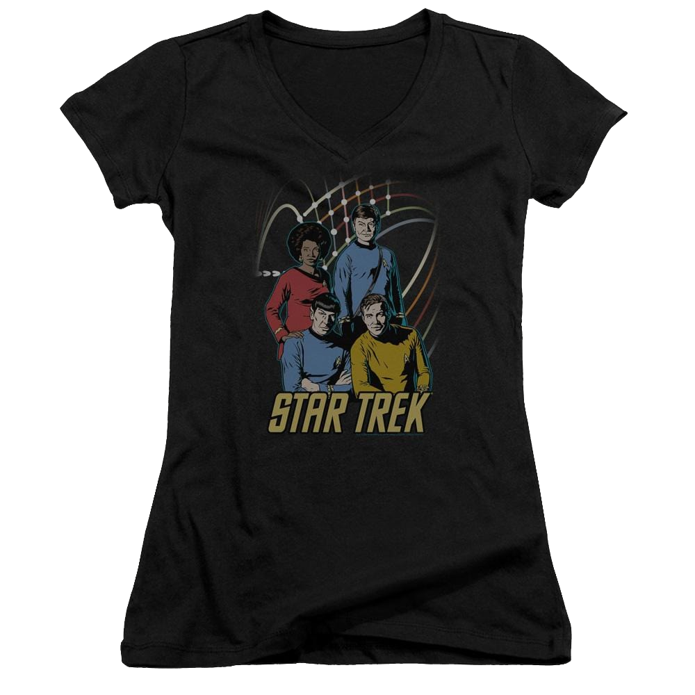 Star Trek Warp Factor 4 Juniors V-Neck T-Shirt Juniors V-Neck T-Shirt Star Trek   