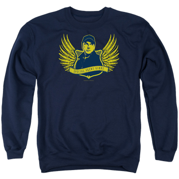 Navy men's crewneck sweatshirt with NCIS Go Navy graphic