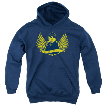 Navy youth hoodie for ages 8 to 12 with NCIS Go Navy graphic