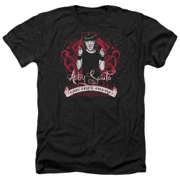 Charcoal men's heather t-shirt with NCIS Goth Crime Fighter graphic