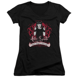 NCIS Goth Crime Fighter - Juniors V-Neck T-Shirt Juniors V-Neck T-Shirt NCIS   