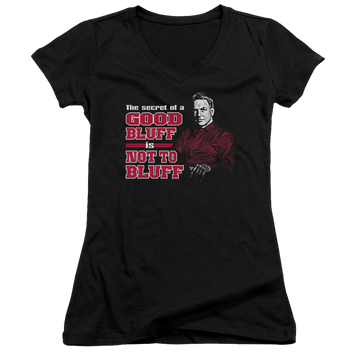 NCIS No Bluffing - Juniors V-Neck T-Shirt Juniors V-Neck T-Shirt NCIS   