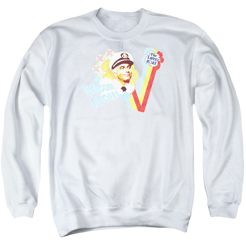 Love Boat, The Welcome Aboard - Men's Crewneck Sweatshirt Men's Crewneck Sweatshirt The Love Boat   