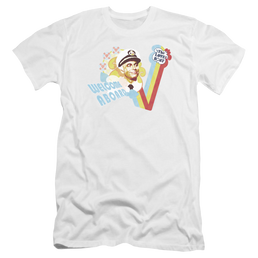 Love Boat, The Welcome Aboard - Men's Premium Slim Fit T-Shirt Men's Premium Slim Fit T-Shirt The Love Boat   