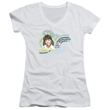 Love Boat, The Romance Ahoy - Juniors V-Neck T-Shirt Juniors V-Neck T-Shirt The Love Boat   