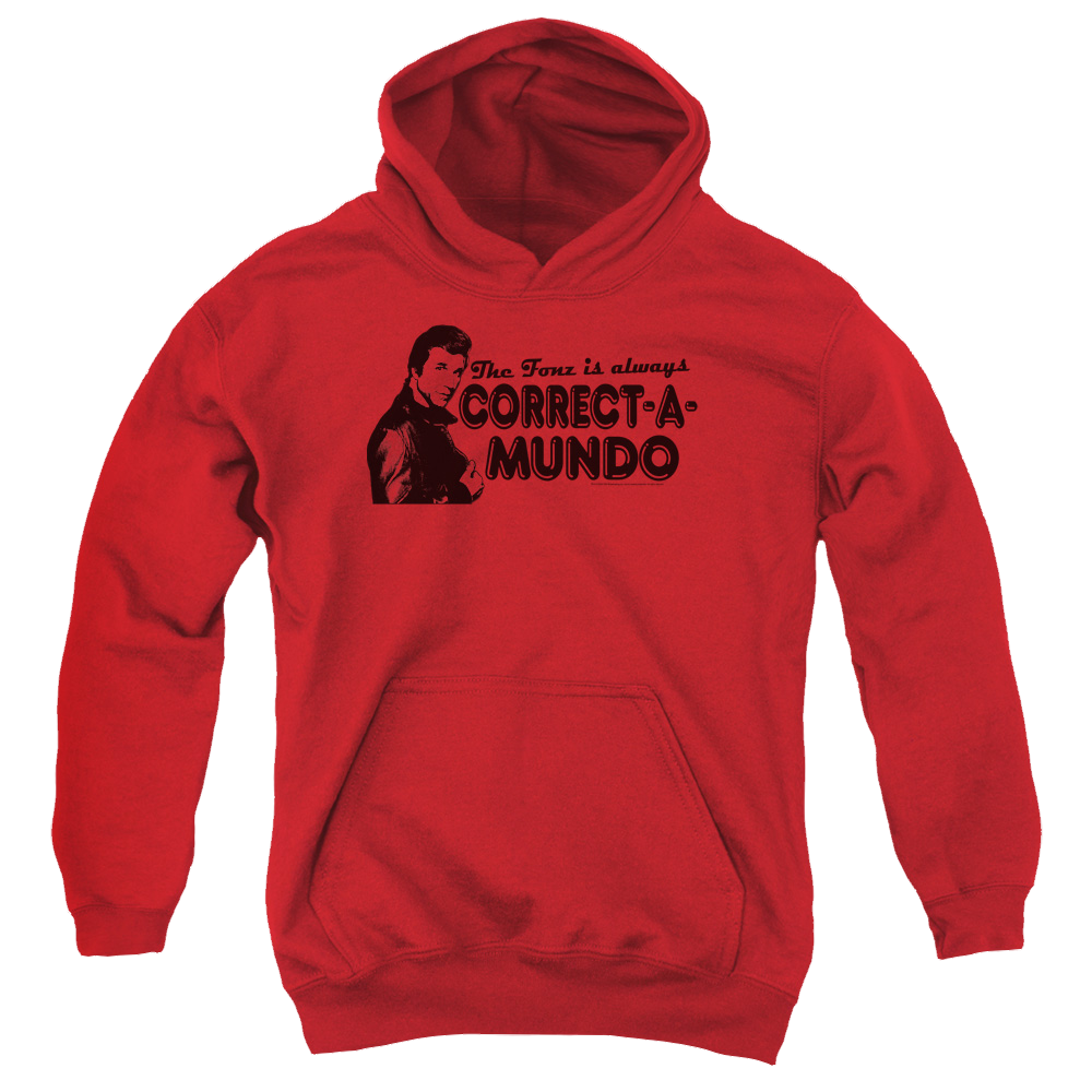Happy Days Correct A Mundo Youth Hoodie (Ages 8-12) Youth Hoodie (Ages 8-12) Happy Days   