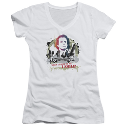 Taxi Smiling Jim - Juniors V-Neck T-Shirt Juniors V-Neck T-Shirt Taxi   