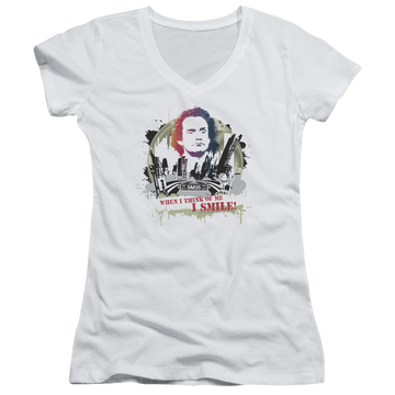 Taxi Smiling Jim - Juniors V-Neck T-Shirt Juniors V-Neck T-Shirt Taxi   