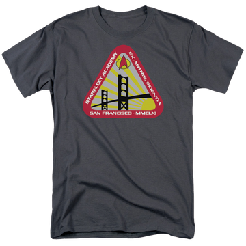 Charcoal men's regular fit t-shirt with Star Trek Starfleet Academy graphic
