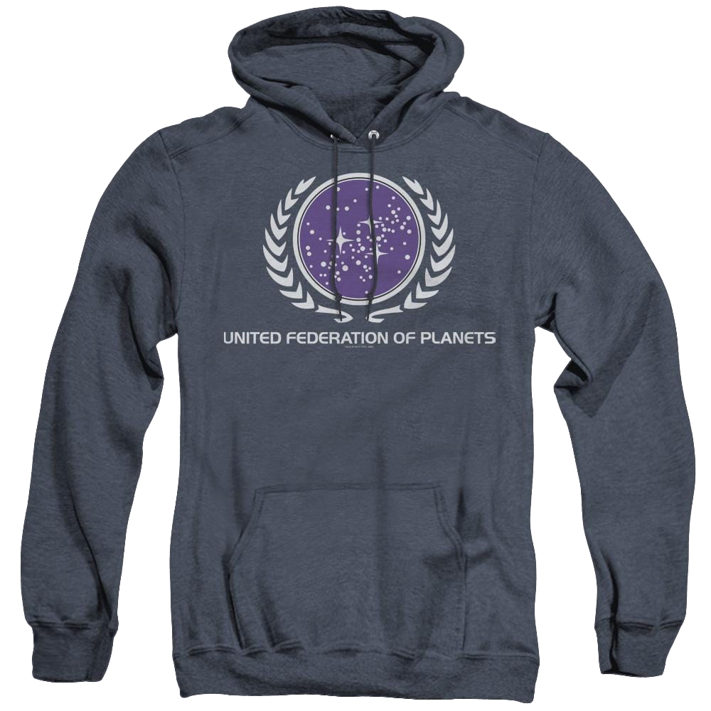 Star Trek The Original Series United Federation Logo - Heather Pullover Hoodie Heather Pullover Hoodie Star Trek   