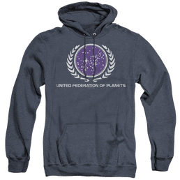 Star Trek The Original Series United Federation Logo - Heather Pullover Hoodie Heather Pullover Hoodie Star Trek   