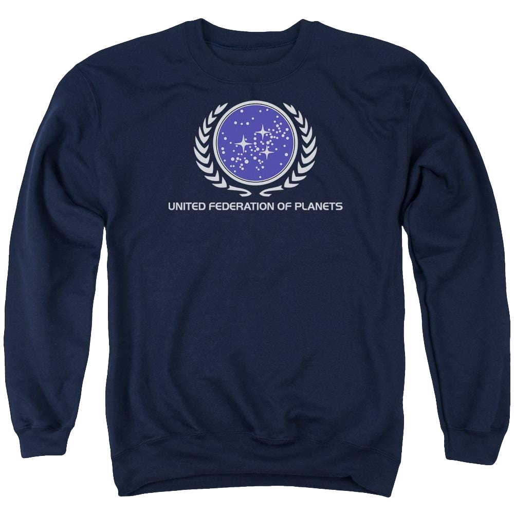 Star Trek United Federation Logo Men's Crewneck Sweatshirt Men's Crewneck Sweatshirt Star Trek   