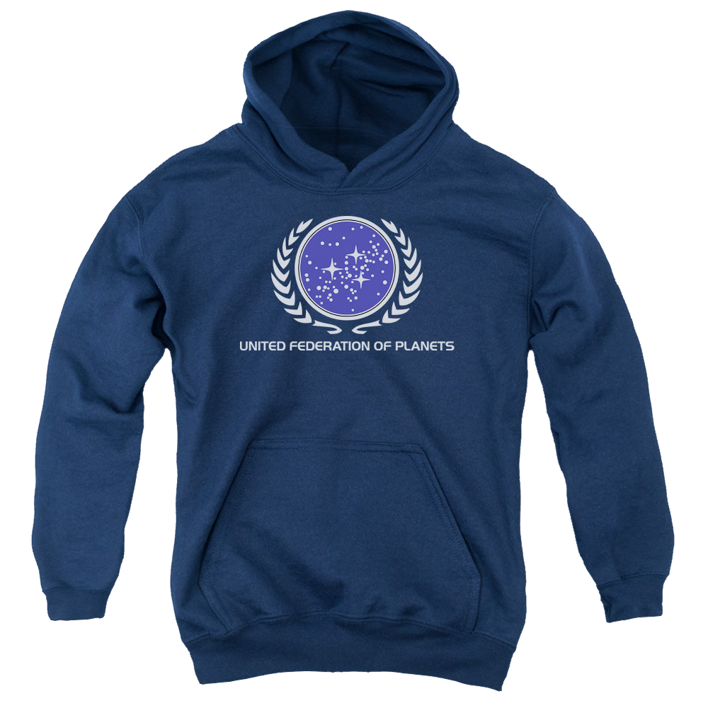 Star Trek The Original Series United Federation Logo - Youth Hoodie Youth Hoodie (Ages 8-12) Star Trek   