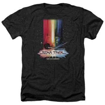 Charcoal men's heather t-shirt with Star Trek Motion Picture Poster graphic