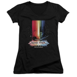 Star Trek Motion Picture Poster Juniors V-Neck T-Shirt Juniors V-Neck T-Shirt Star Trek   