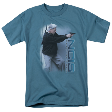Slate men's regular fit t-shirt with NCIS Drop It graphic
