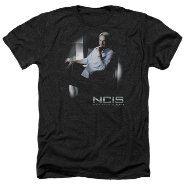 Charcoal men's heather t-shirt with NCIS Gibbs Ponders graphic